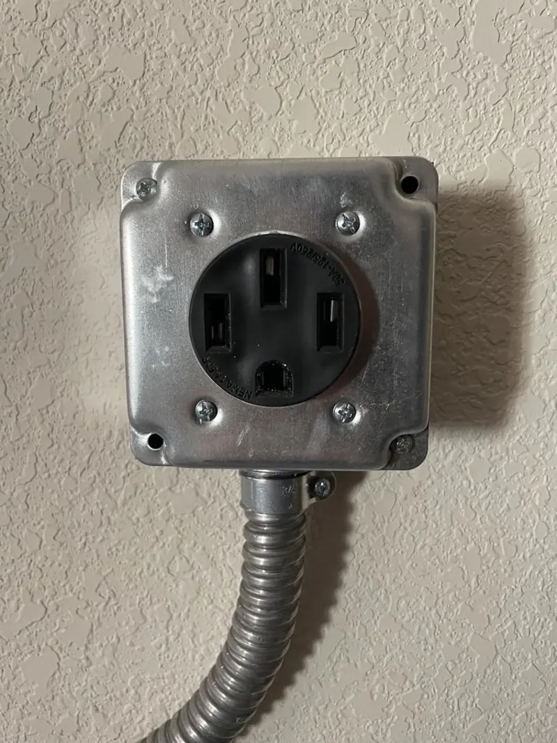 NEMA 14-50 outlet installed for Electrical Panel Upgrade in Needville